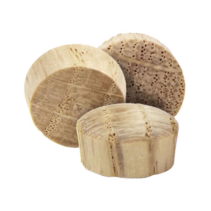 Richelieu Round Oak Head Plug 3/8 in. D X .38 in. L 25 pk Natural