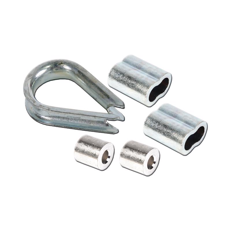 Koch Industries Zinc-Plated Aluminum 3/16 in. D Wire Rope Clips and Thimble
