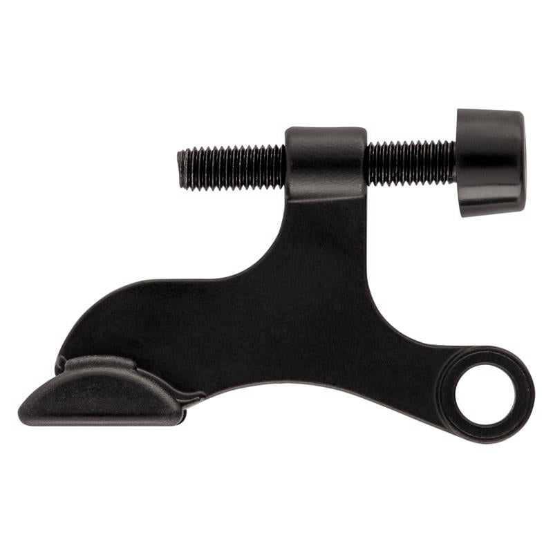 National Hardware 0.65 in. W X 2.53 in. L Zinc Matte Black Hinge Pin Door Stop Mounts to door 0.66 i