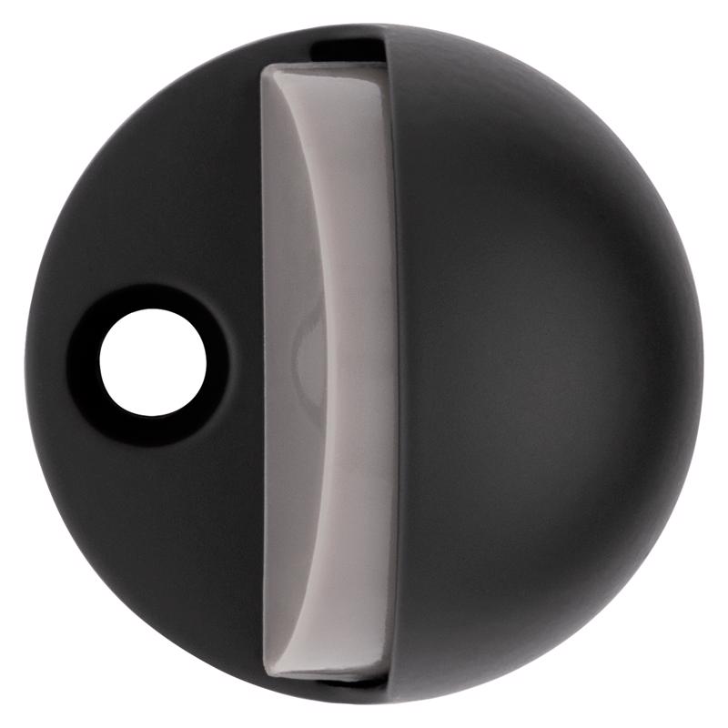 National Hardware Metal Matte Black Door Stop Mounts to floor 1.31 in.