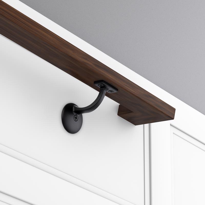 National Hardware Black Zinc Die-Cast Handrail Bracket