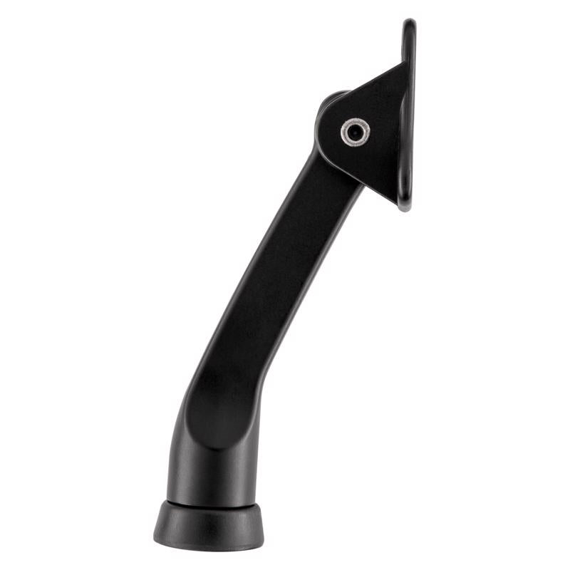 National Hardware Zinc Matte Black Kick-Down Door Holder Mounts to door 1.63 in.