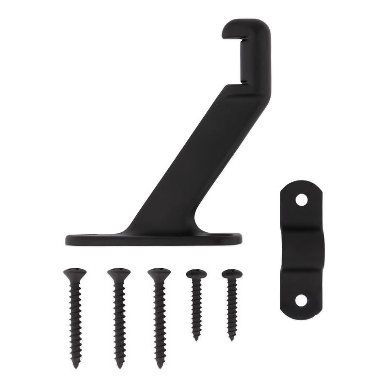 National Hardware Black Steel Handrail Bracket