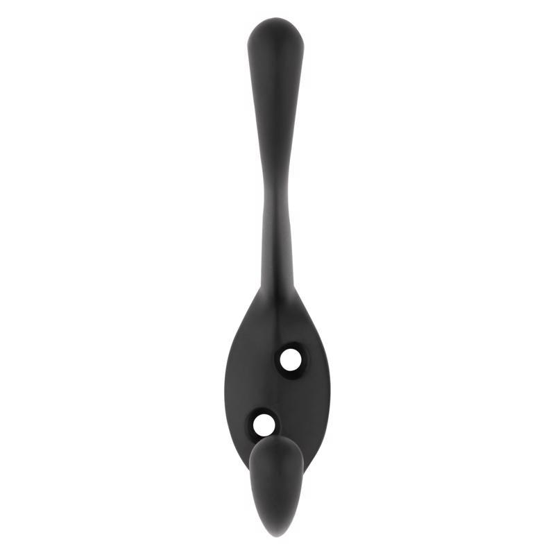 National Hardware Medium Matte Black Metal 3.30 in. L Heavy Duty Garment Hook 35 lb