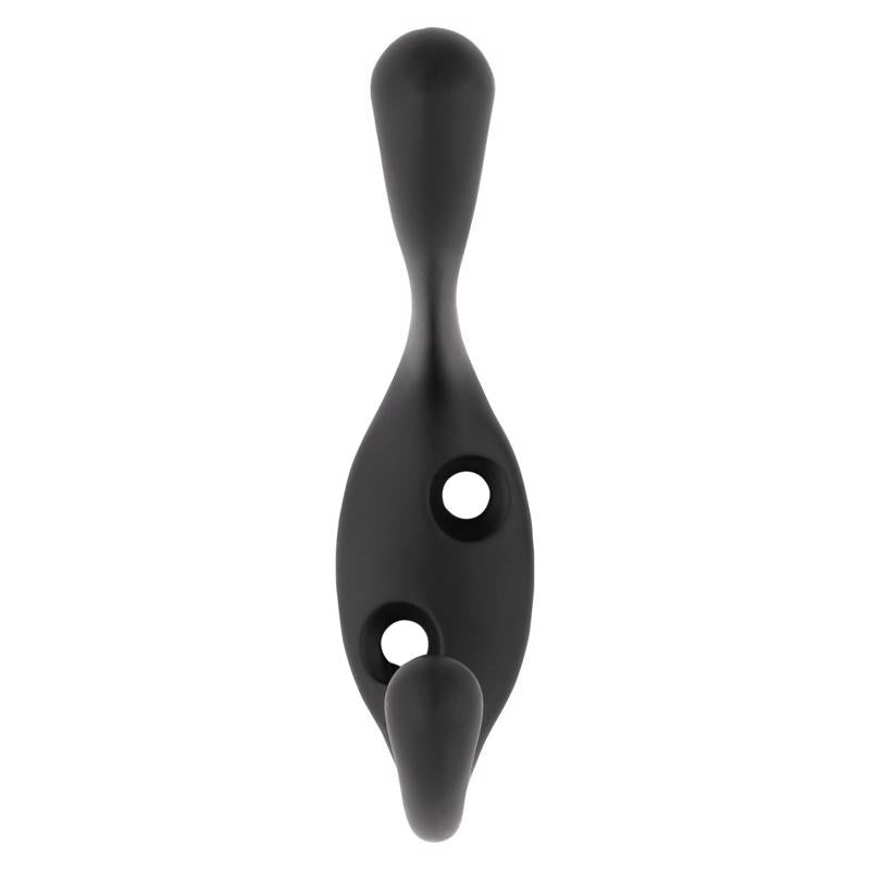 National Hardware Medium Matte Black Metal 4.59 in. L Heavy Duty Coat/Hat Hook 75 lb