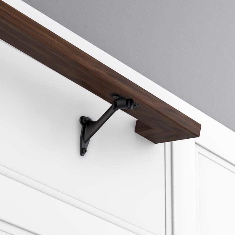 National Hardware Black Steel Handrail Bracket