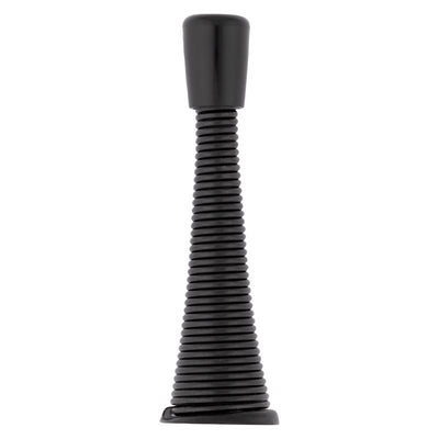 National Hardware Steel Matte Black Spring Door Stop Mounts to wall 0.87 in.