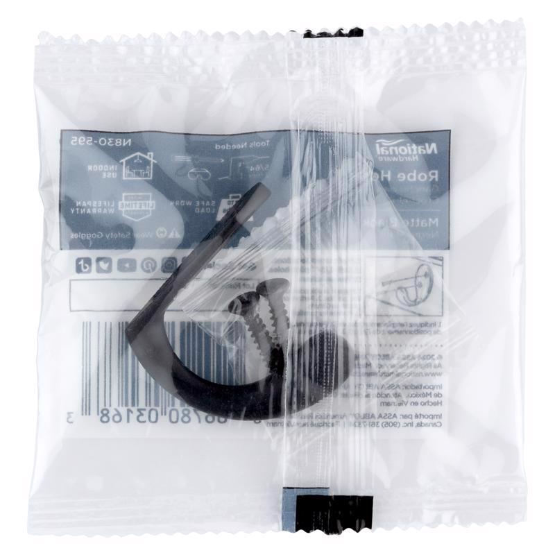 National Hardware Medium Matte Black Metal 3.94 in. L Rope/Tarp Hook 35 lb