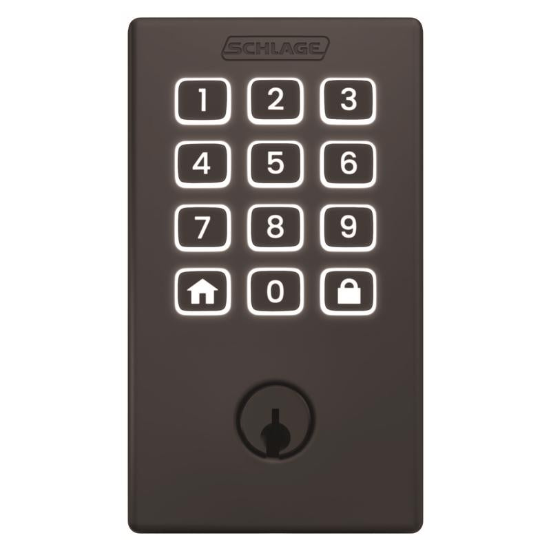 Schlage Arrive Matte Black Steel Wi-Fi Deadbolt with Century Trim