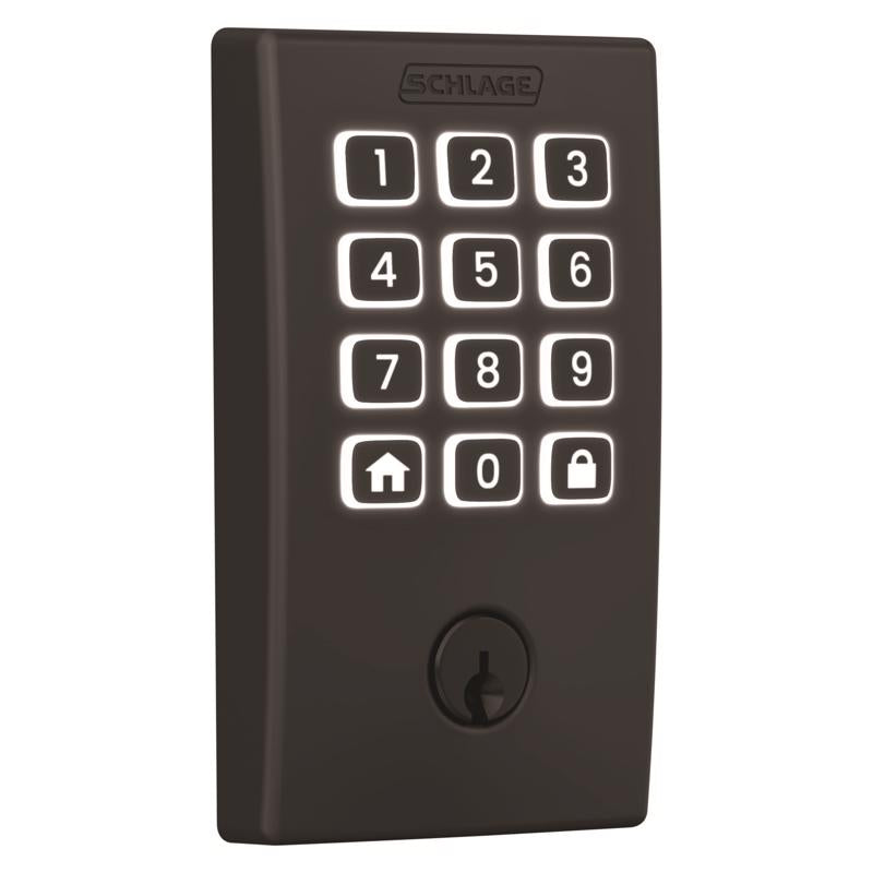 Schlage Arrive Matte Black Steel Wi-Fi Deadbolt with Century Trim