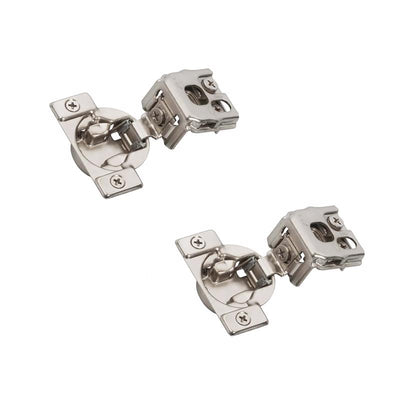 Amerock 1.25 in. W X 2.87 in. L Nickel Silver Steel Self-Closing Concealed Hinge 2 pk