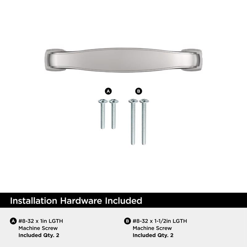 Amerock Franklin Traditional Arch Cabinet Pull 3 in. Polished Chrome Silver