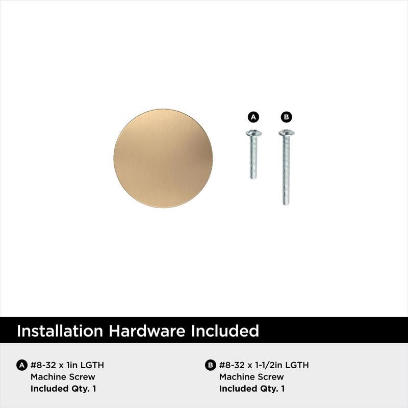 Amerock Chalice Transitional  Round Cabinet Knob 1.25 in. D 1.25 in. Champagne Bronze