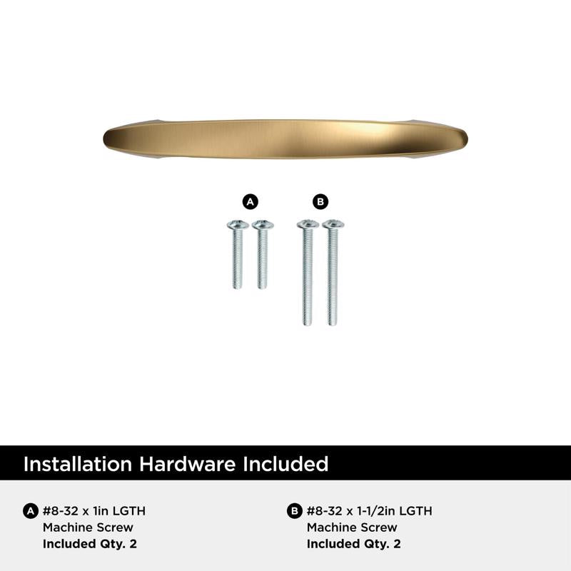 Amerock Contemporary Arch Cabinet Pull 3 in. Champagne Bronze Gold