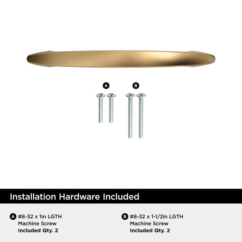 Amerock Contemporary Arch Cabinet Pull 3-3/4 in. Champagne Bronze Gold