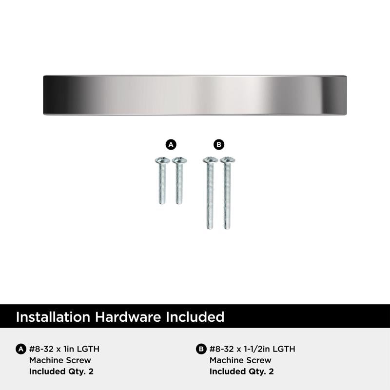 Amerock Contemporary Arch Cabinet Pull 3-3/4 in. Polished Chrome Silver