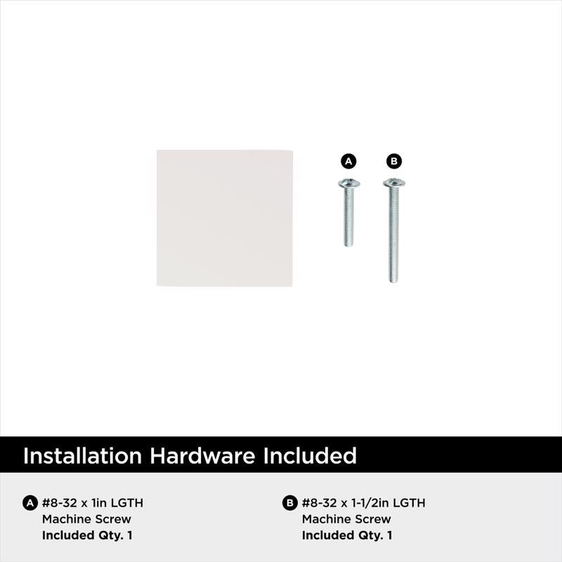 Amerock Chamfered Edge Contemporary  Square Cabinet Knob 1 in. Polished Chrome