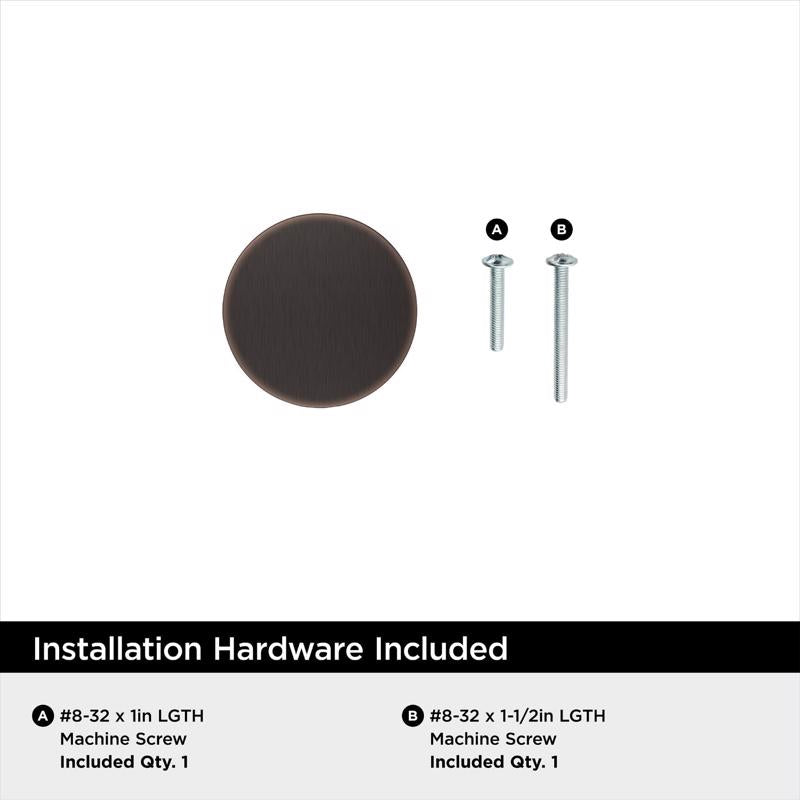 Amerock Chalice Transitional  Round Cabinet Knob 1.25 in. D 1.25 in. Oil Rubbed Bronze