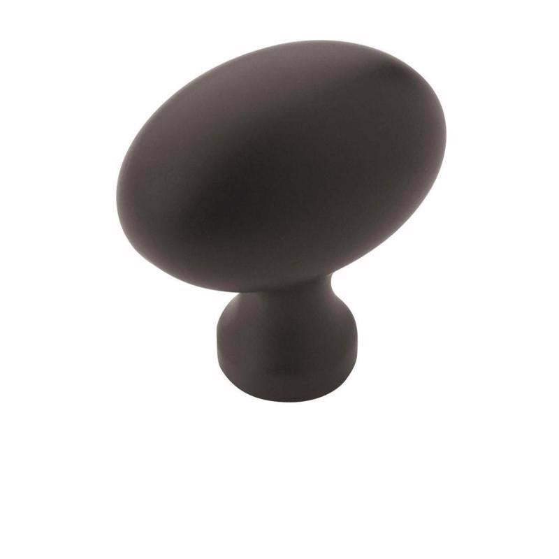 Amerock Vaile Contemporary  Oval Cabinet Knob 1.37 in. D 1.37 in. Matte