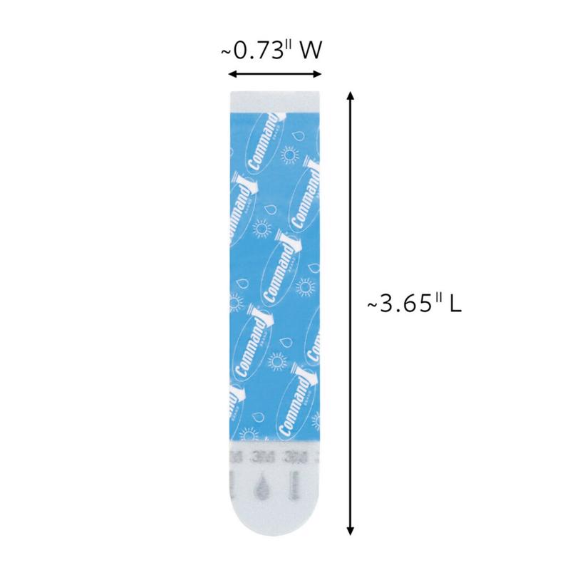 3M Command Large Foam Strips 3.65 in. L 8 pk