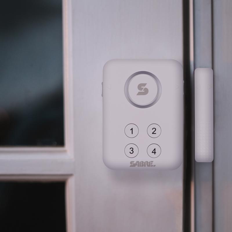 Sabre Battery Powered Indoor White Door Alarm