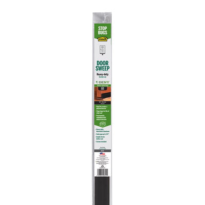 M-D Building Products Black Aluminum/Vinyl Sweep For Doors 36 in. L X 0.25 in.