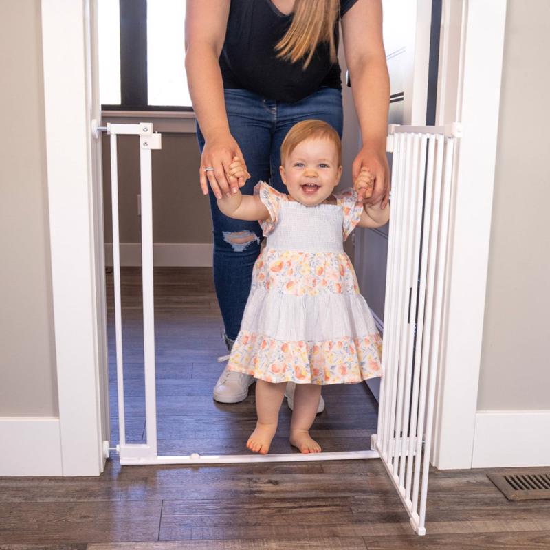 North States White Metal Expandable Baby Gate