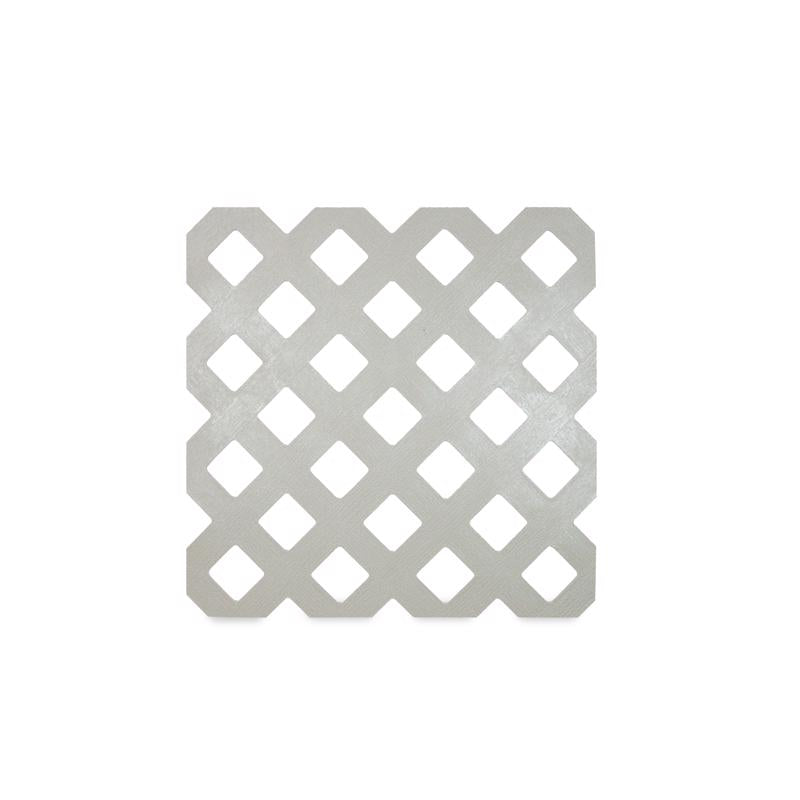 Grid Axcents 4 ft. W X 8 ft. L Gray Plastic Privacy Lattice Panel