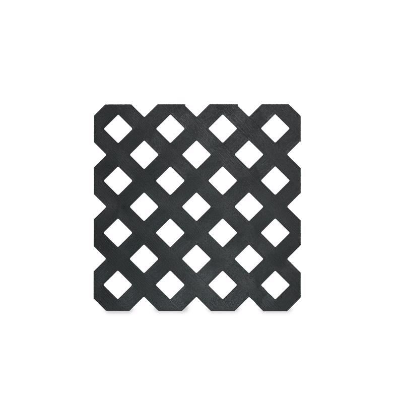 Grid Axcents 4 ft. W X 8 ft. L Black Plastic Lattice Panel