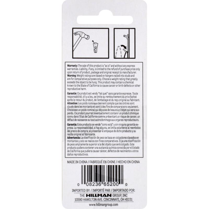 HILLMAN Brass-Plated Gold Classic Picture Hanger 10 lb 4 pk