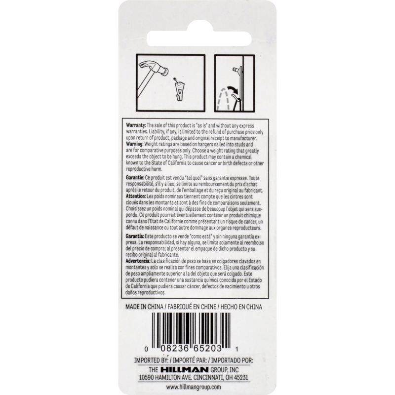 HILLMAN Steel-Plated Gold Classic Picture Hanger 20 lb 3 pk