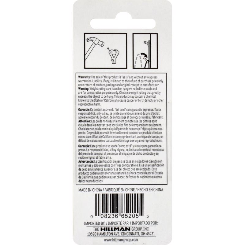HILLMAN Brass-Plated Gold Professional Picture Hanger 50 lb 2 pk