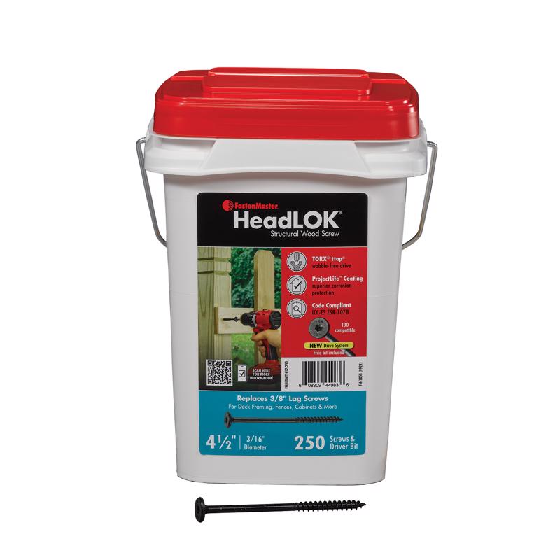 FastenMaster Headlok 4-1/2 in. L Torx Ttap T30 Coarse Structural Wood Screws