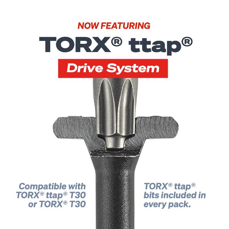 FastenMaster Headlok 8 in. L Torx Ttap T30 Coarse Structural Wood Screws 12 pk