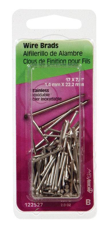 HILLMAN 17 Ga. X 7/8 in. L Stainless Steel Brad Nails 2 oz