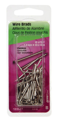 HILLMAN 17 Ga. X 7/8 in. L Stainless Steel Brad Nails 2 oz