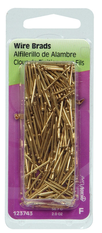 HILLMAN 18 Ga. X 3/4 in. L Brass Brad Nails 2 oz