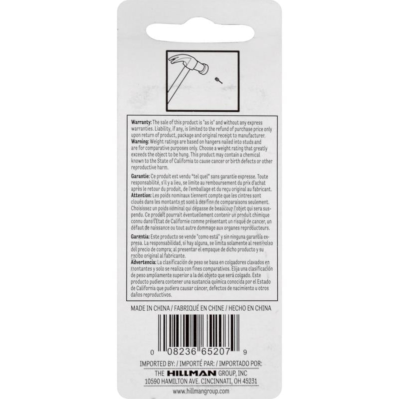 HILLMAN Steel-Plated Classic Picture Hanging Nails 20 lb 10 pk