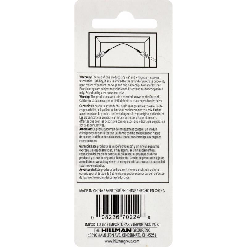 HILLMAN Zinc Silver Large D-Ring Hanger 4 pc