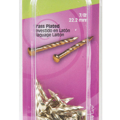 HILLMAN Anchor Wire 7/8 in. Trim Brass-Plated Steel Nail Flat Head 1 oz
