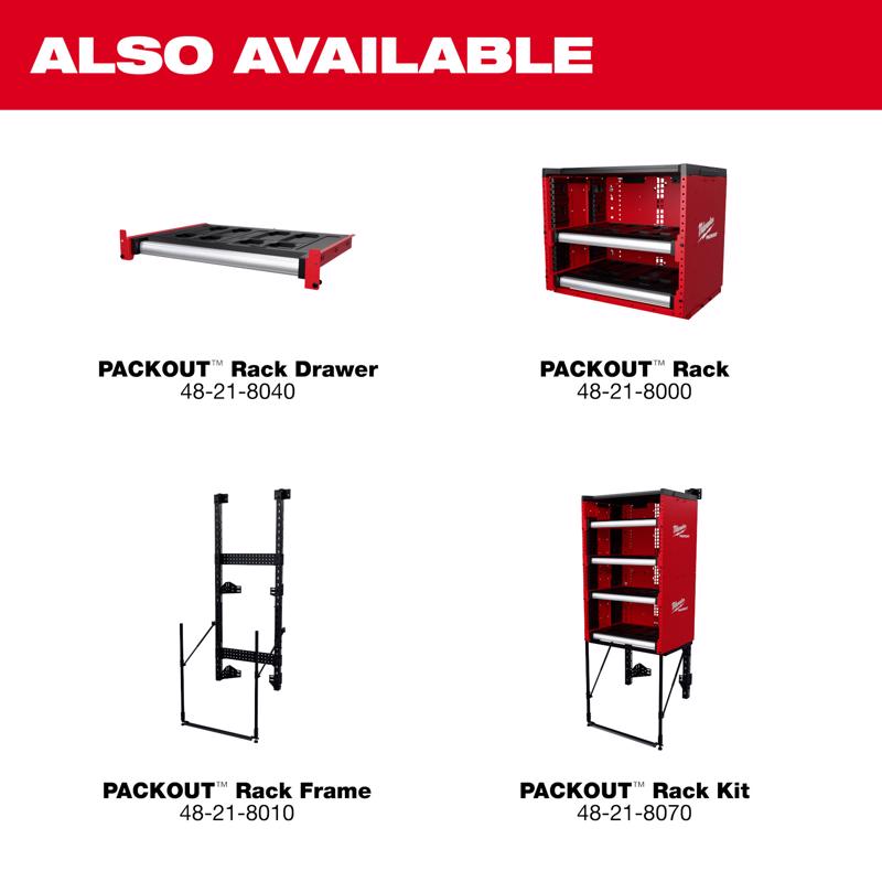Milwaukee Packout 63 in. H X 27.3 in. W X 21 in. D Steel Rack Kit