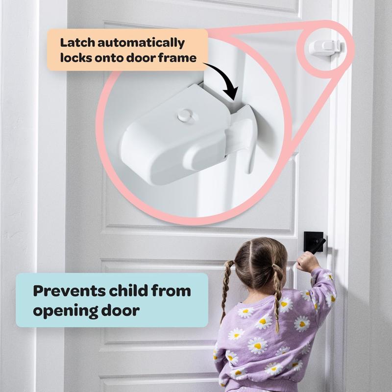 SnapPower HugLock White ABS/TPR Door Lock