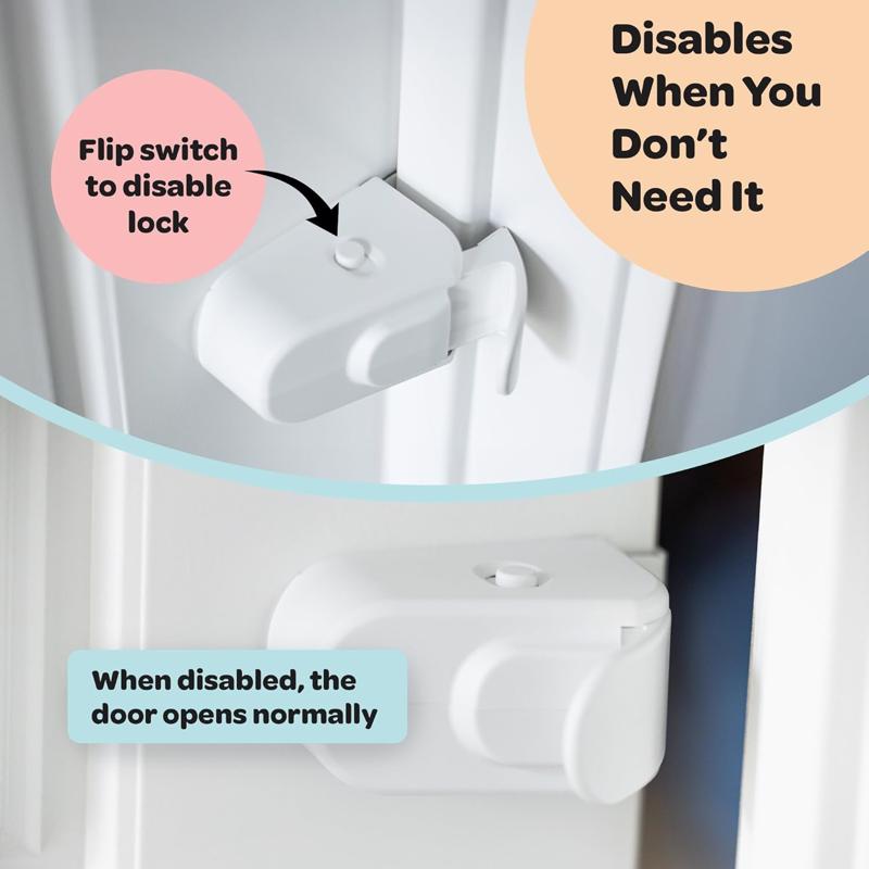 SnapPower HugLock White ABS/TPR Door Lock
