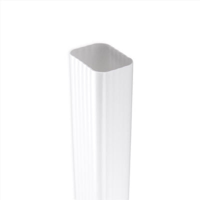 Amerimax 2.25 in. H X 3.25 in. W X 48 in. L White Vinyl Rectangular Downspout