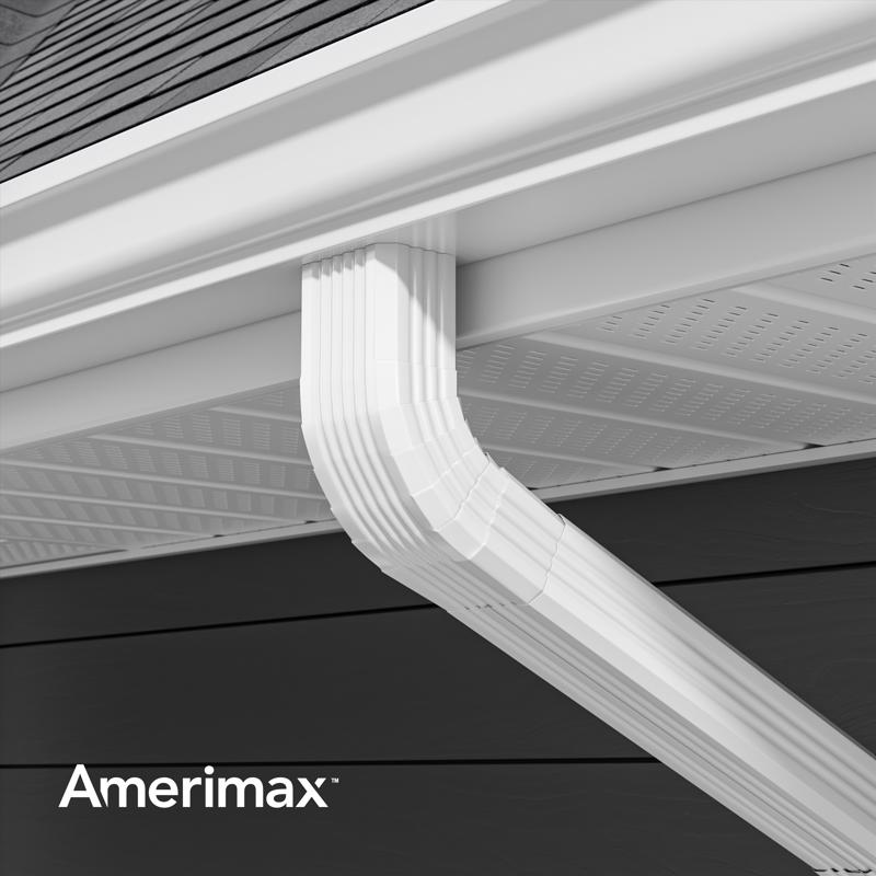 Amerimax 3.5 in. H X 5 in. W X 48 in. L White Aluminum K Box Gutter
