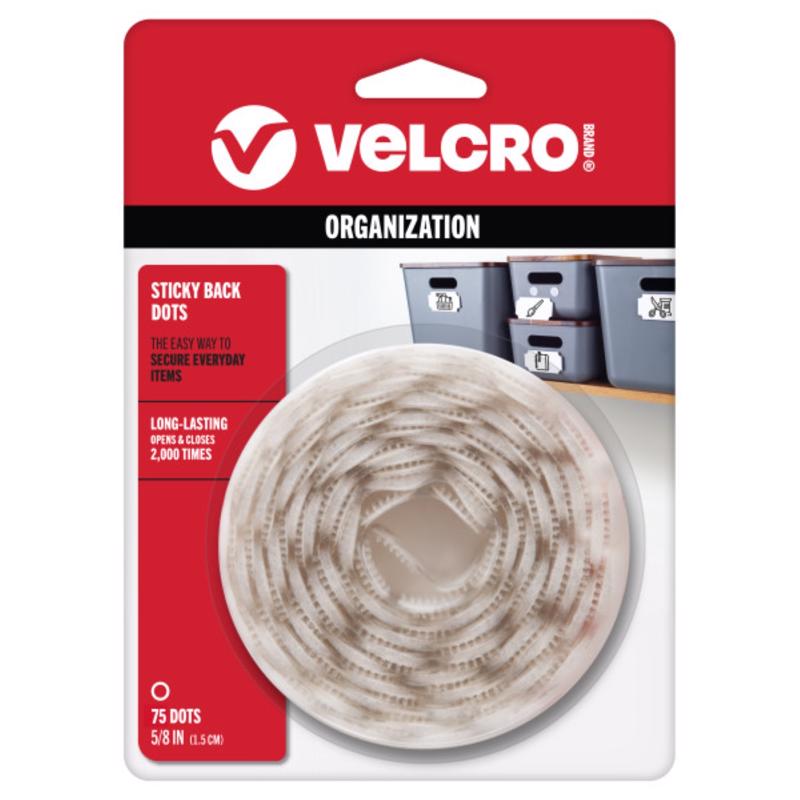 VELCRO Brand Small Nylon Hook and Loop Fastener 5/8  L 75 pk