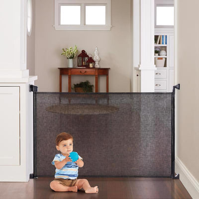 North States Toddleroo Black Mesh Retractable Safety Gate