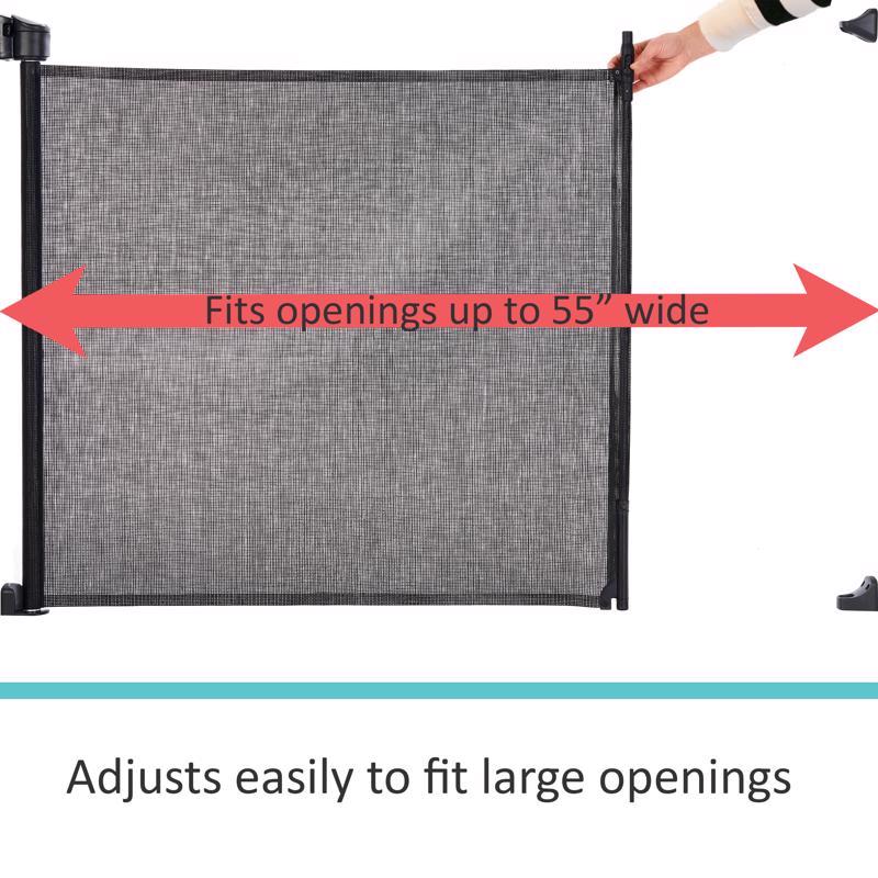 North States Toddleroo Black Mesh Retractable Safety Gate