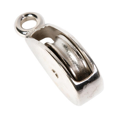 HIllman 2 in. D Nickel Steel Ridge Eye Single Sheave Rigid Eye Pulley