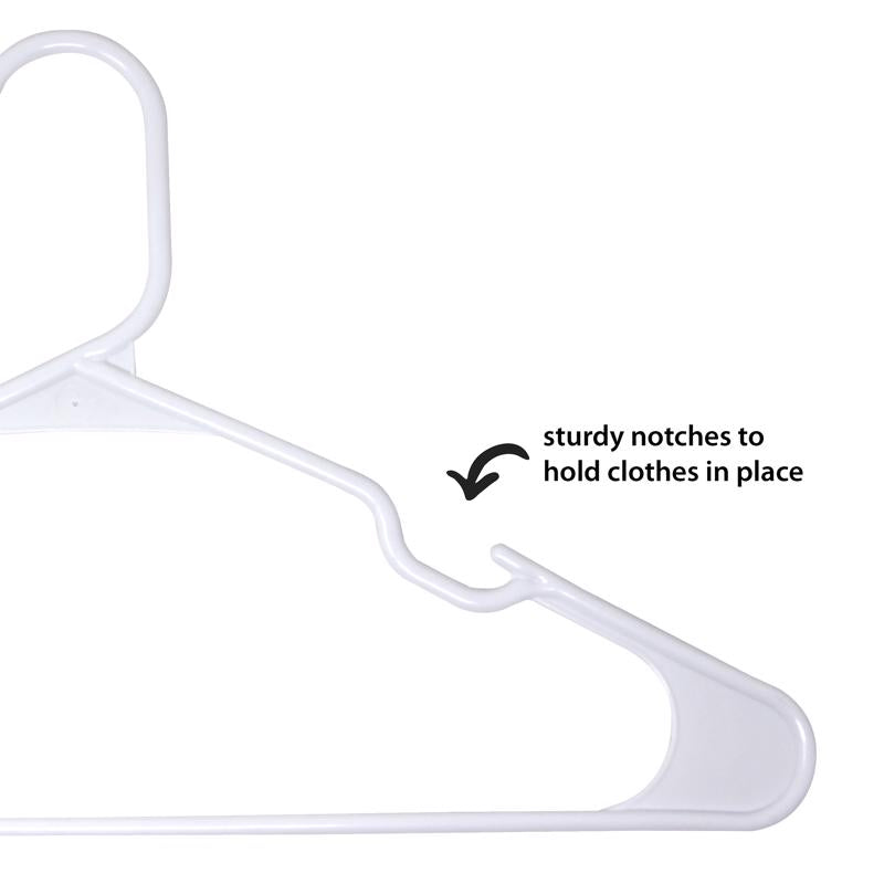 ClosetSelect Plastic White Hanger 10 pk